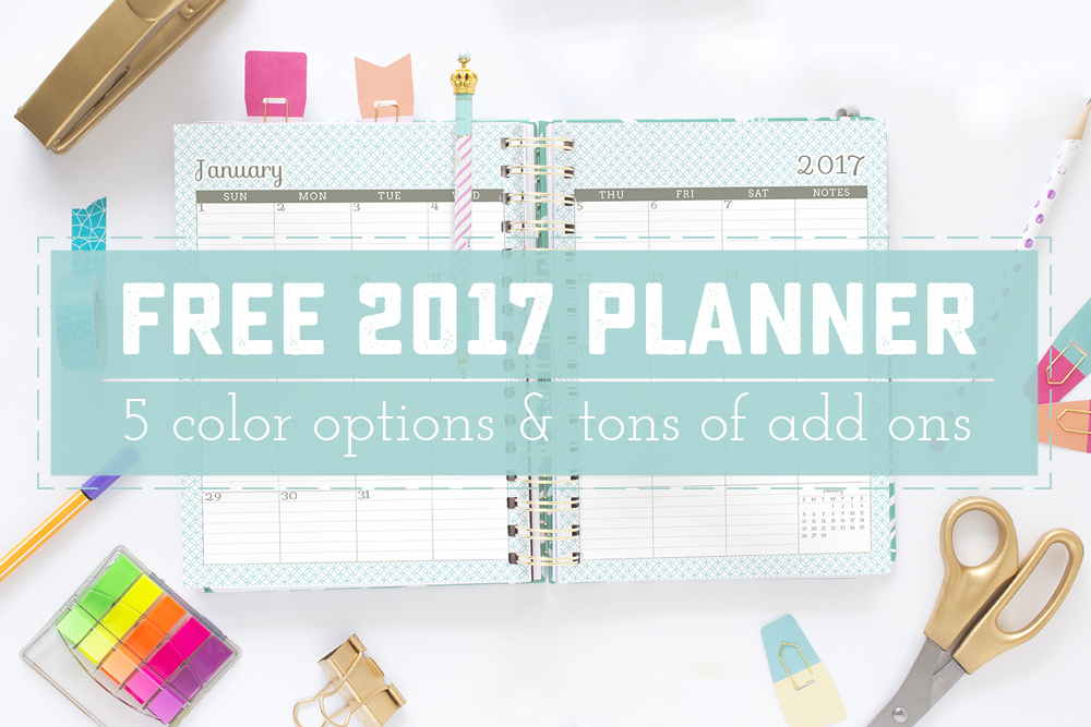 Printable 2017 Planner! - Sweet Anne Designs