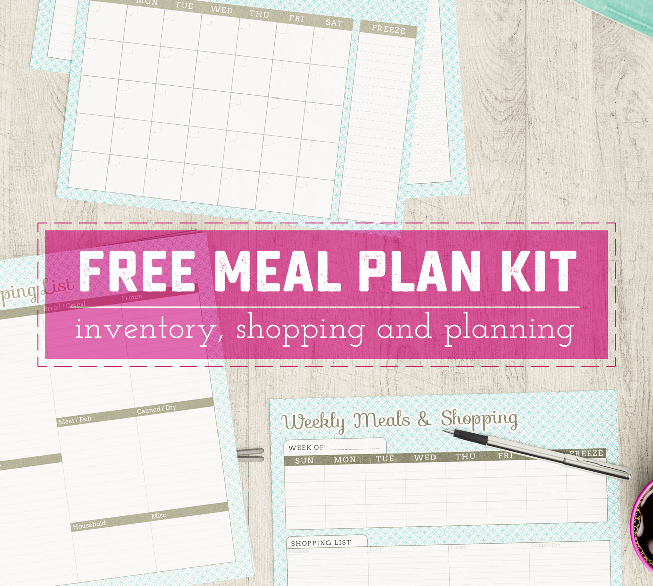 Free Meal Plan Kit with Inventory Sweet Anne Designs