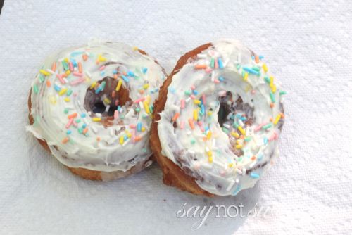 Easy Early Bird Camp Donuts - A great way to wake up at home or in the woods! Use a few basic ingredients and your camp stove to make a sweet breakfast or dessert. | Saynotsweetanne.com