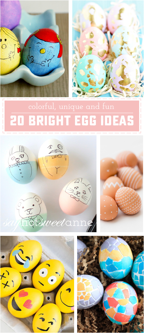 20 Colorful and Bright Easter Egg How To Ideas! Perfect place to get out of your Egg rut! | ssaynotsweetanne.com