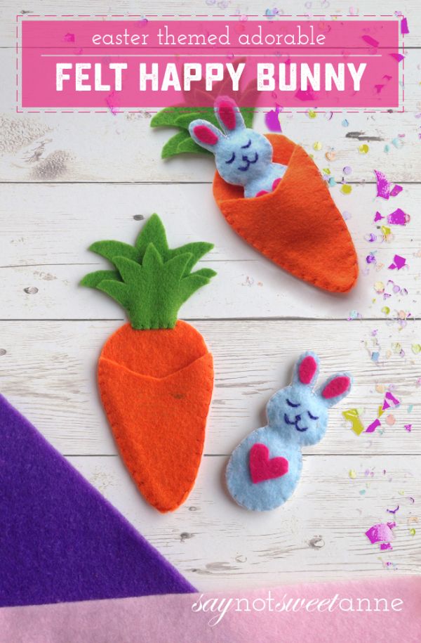 Beyond Adorable Felt Happy Bunny How To Sweet Anne Designs