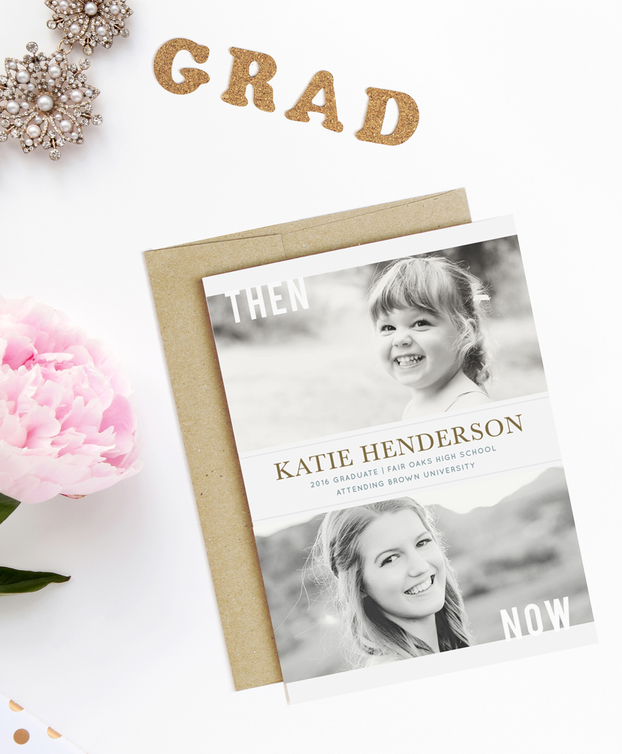 Use a little DIY spirit and you computer to have beautiful custom graduation invites made! Order matching Thank Yous too, and your grad is all set for the big party! | Saynotsweetanne.com