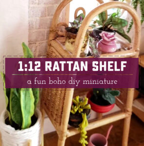 1:12 Scale Rattan Shelf | Saynotsweetanne.com